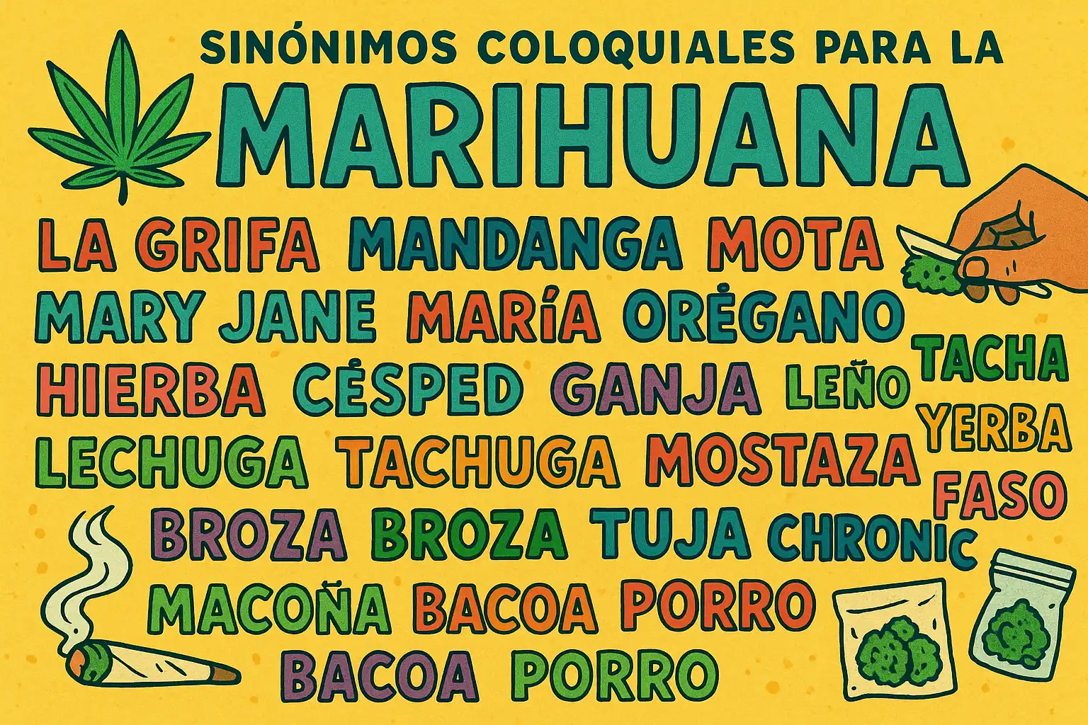 Nombres de marihuana coloquiales en Español