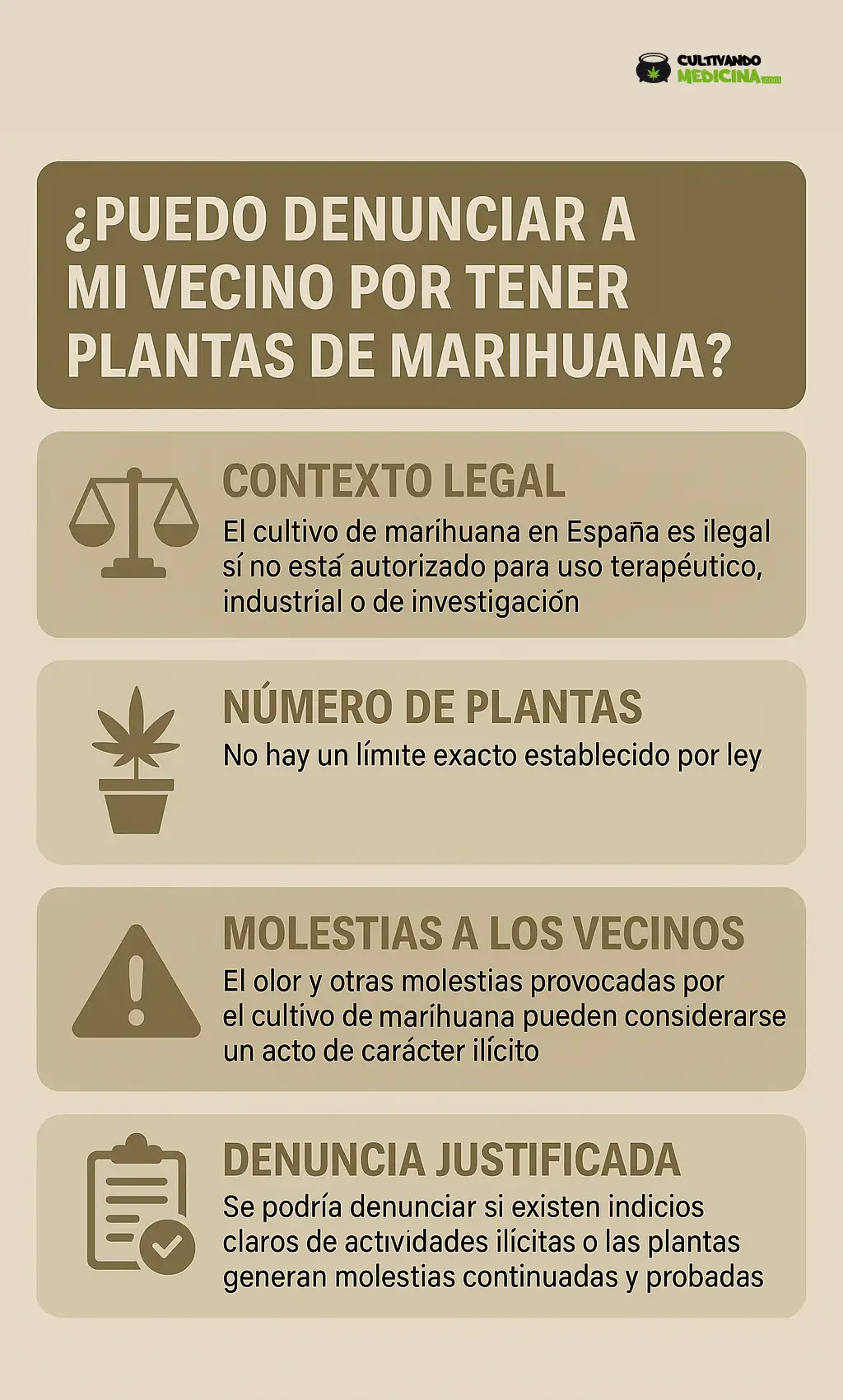 Puedo denunciar a mi vecino por tener planta de marihuana