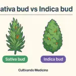 Sativa bud vs Indica bud