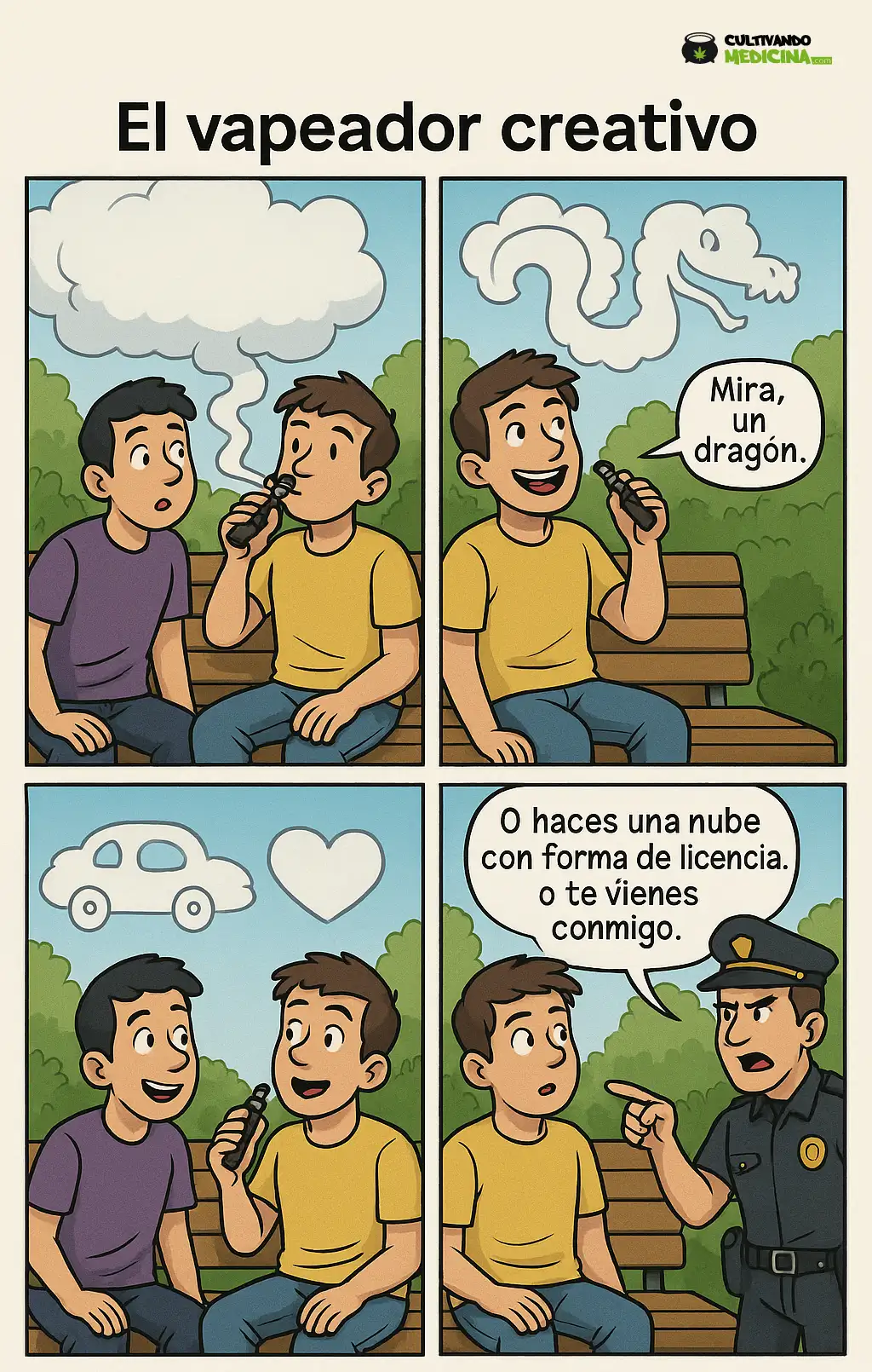 vaper marihuana. El vapeador creativo